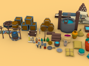 desert city pack Modelo 3D