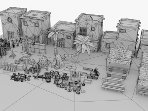 desert city pack Modelo 3D