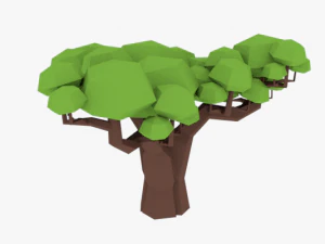 lowpoly ağa&ccedil;lar paketi 02 3D Model