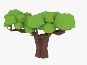 lowpoly ağa&ccedil;lar paketi 02 3D Model