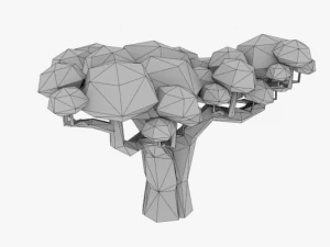 lowpoly ağa&ccedil;lar paketi 02 3D Model