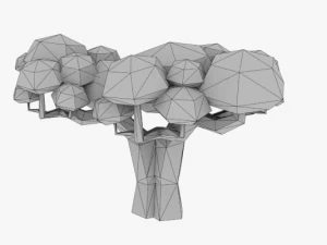 lowpoly ağa&ccedil;lar paketi 02 3D Model