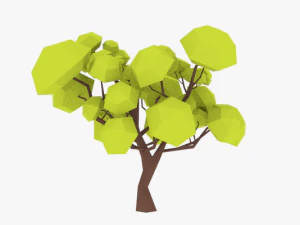 lowpoly ağa&ccedil;lar paketi 02 3D Model