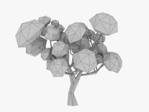 lowpoly ağa&ccedil;lar paketi 02 3D Model