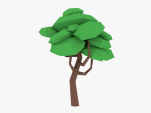 lowpoly ağa&ccedil;lar paketi 02 3D Model