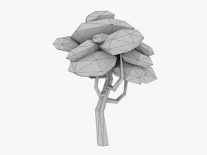 lowpoly ağa&ccedil;lar paketi 02 3D Model