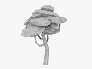 lowpoly ağa&ccedil;lar paketi 02 3D Model