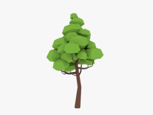 lowpoly ağa&ccedil;lar paketi 02 3D Model