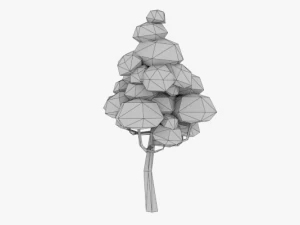 lowpoly ağa&ccedil;lar paketi 02 3D Model