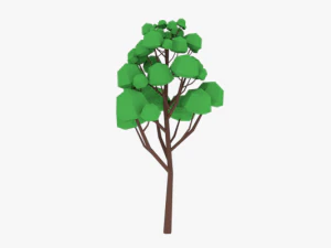 lowpoly ağa&ccedil;lar paketi 02 3D Model
