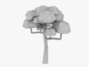 lowpoly ağa&ccedil;lar paketi 02 3D Model