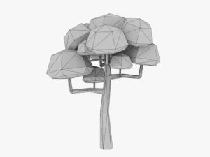 lowpoly ağa&ccedil;lar paketi 02 3D Model