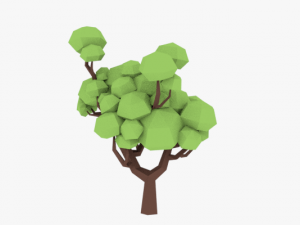 lowpoly trees pack 02 3D 模型