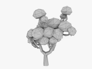 lowpoly ağa&ccedil;lar paketi 02 3D Model