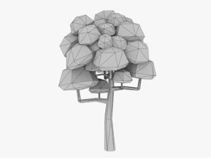 lowpoly ağa&ccedil;lar paketi 02 3D Model