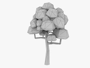 lowpoly ağa&ccedil;lar paketi 02 3D Model