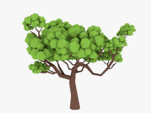 lowpoly ağa&ccedil;lar paketi 02 3D Model