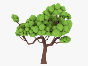 lowpoly ağa&ccedil;lar paketi 02 3D Model