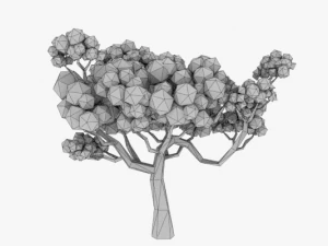 lowpoly ağa&ccedil;lar paketi 02 3D Model