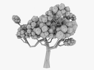 lowpoly ağa&ccedil;lar paketi 02 3D Model