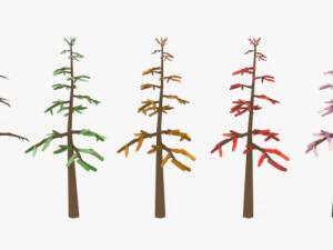 lowpoly trees pack 03 3D Model