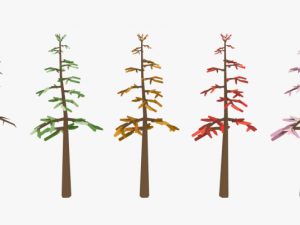 lowpoly trees pack 03 Modelo 3D