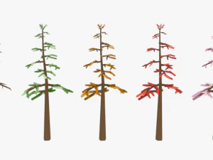 lowpoly trees pack 03 3D Model