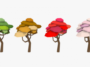 lowpoly trees pack 03 Modelo 3D