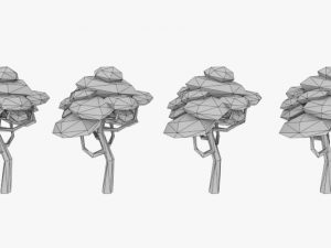 lowpoly trees pack 03 Modelo 3D