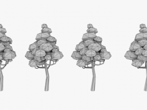 lowpoly trees pack 03 Modelo 3D