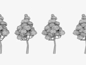 lowpoly trees pack 03 3D Model