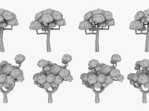 lowpoly trees pack 03 3D Model