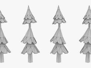 lowpoly trees pack 03 Modelo 3D