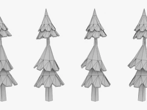 lowpoly trees pack 03 3D Model