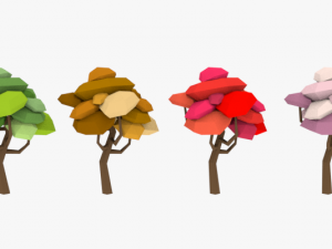 lowpoly trees pack 03 Modelo 3D