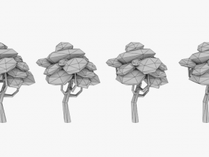 lowpoly trees pack 03 Modelo 3D