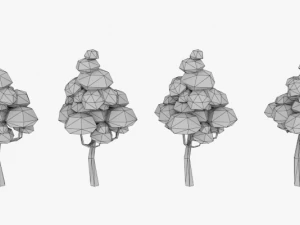 lowpoly trees pack 03 3D Model