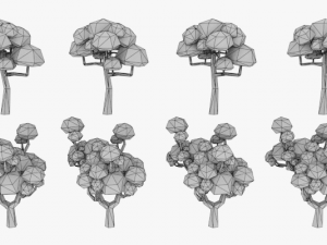 lowpoly trees pack 03 Modelo 3D