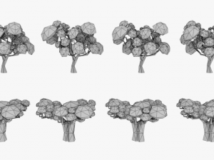 lowpoly trees pack 03 Modelo 3D