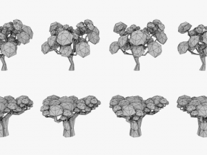 lowpoly trees pack 03 Modelo 3D