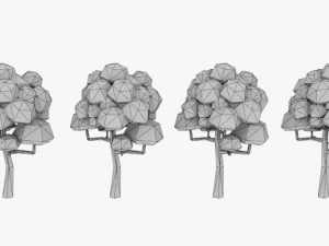 lowpoly trees pack 03 3D Model