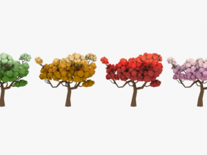 lowpoly trees pack 03 Modelo 3D