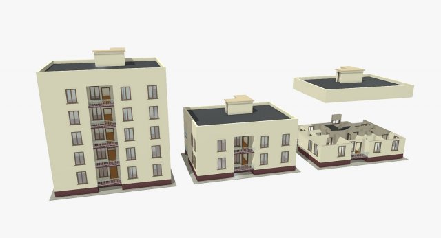 simple building 3D मॉडल .c4d .max .obj .3ds .fbx .stl .blend 