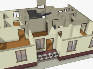 проста будівля 3D Модель