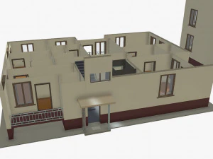 проста будівля 3D Модель
