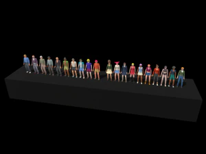 lowpoly fantezi şehir paketi 3D Model