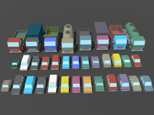 lowpoly fantasy city pack Model 3D