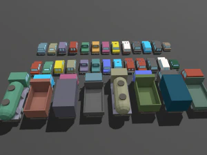 lowpoly fantezi şehir paketi 3D Model