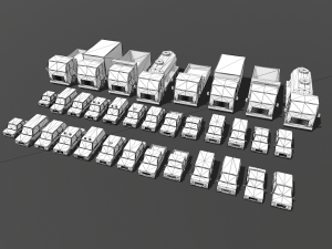 lowpoly fantasy city pack Model 3D