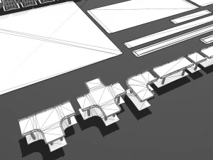 lowpoly fantezi şehir paketi 3D Model